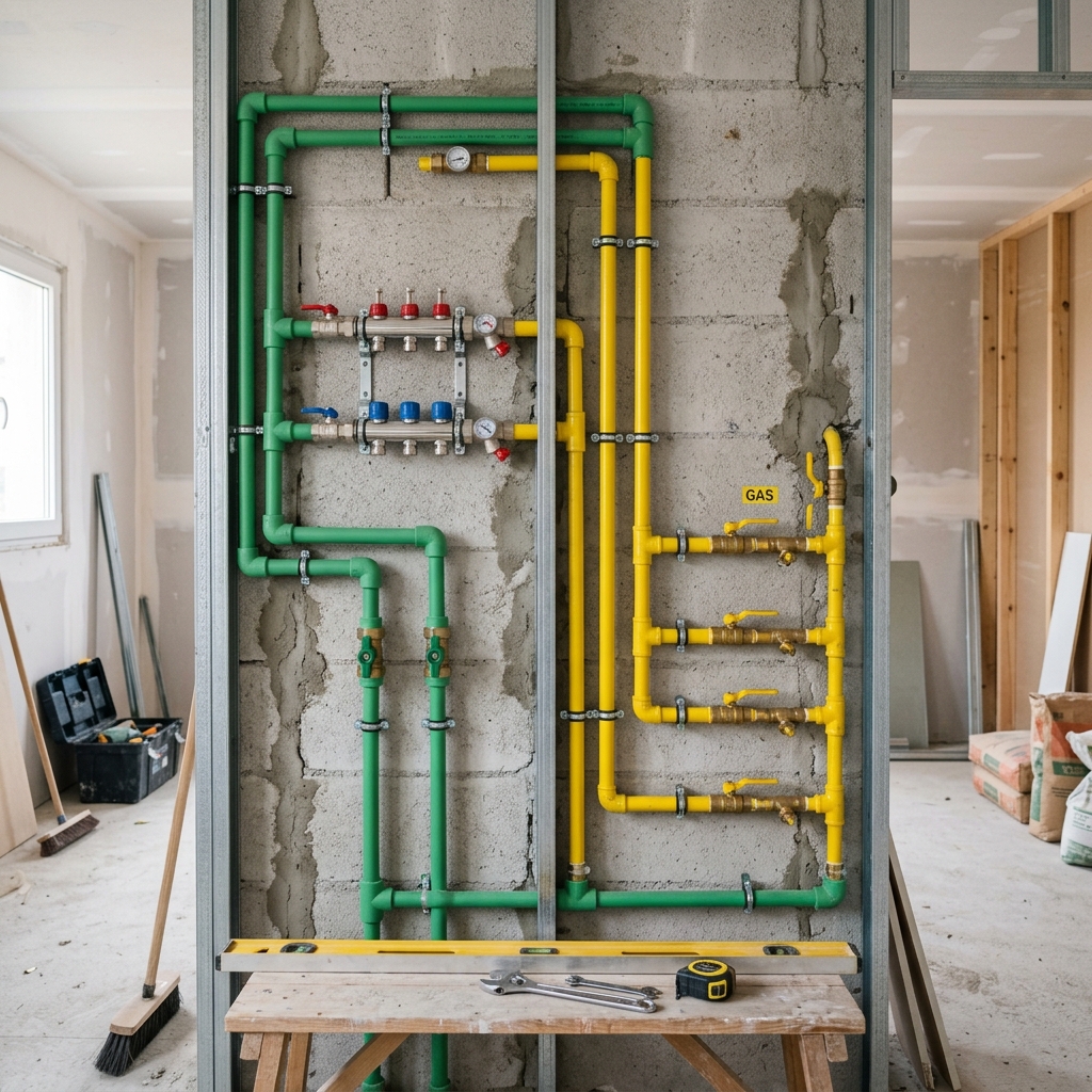 Instalación sanitaria y de gas