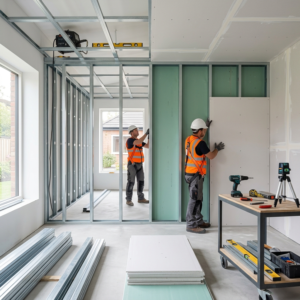 Ampliación en construcción en seco